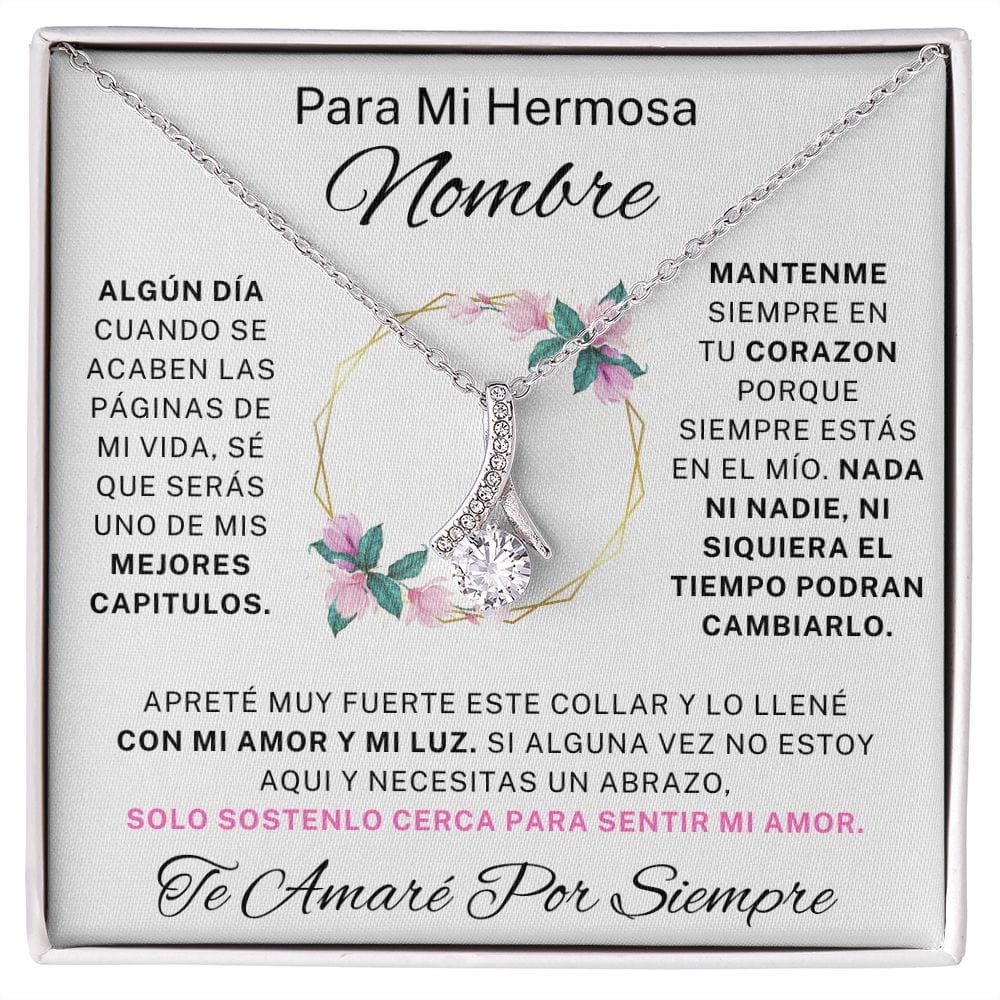 Regalo Para Nieta /Hija/ Hijastra/ Sobrina | Por siempre contigo | Collar Belleza Cautivadora (Personalizado)
