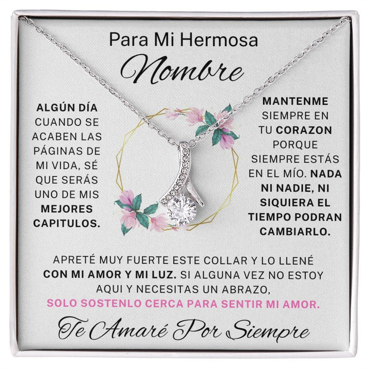Regalo Para Nieta /Hija/ Hijastra/ Sobrina | Por siempre contigo | Collar Belleza Cautivadora (Personalizado)