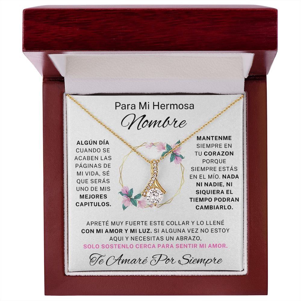 Regalo Para Nieta /Hija/ Hijastra/ Sobrina | Por siempre contigo | Collar Belleza Cautivadora (Personalizado)