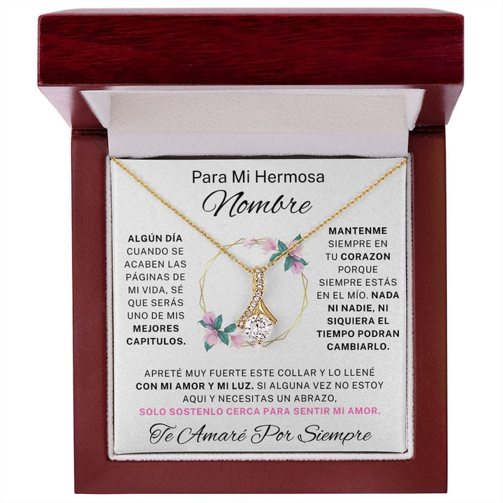 Regalo Para Nieta /Hija/ Hijastra/ Sobrina | Por siempre contigo | Collar Belleza Cautivadora (Personalizado)