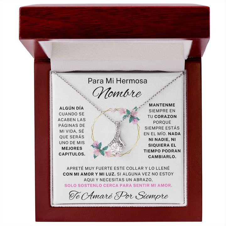 Regalo Para Nieta /Hija/ Hijastra/ Sobrina | Por siempre contigo | Collar Belleza Cautivadora (Personalizado)